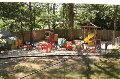 Our playground area. We try to get outdoors as much as weather permits it.